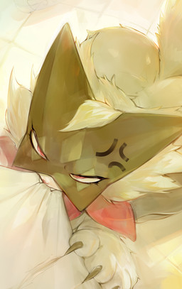 3_fingers ambiguous_gender angry anthro biped butt claws finger_claws fingers fur green_body green_fur green_tail inside looking_at_viewer nude nude_ambiguous nude_anthro red_eyes solo tail teeth 3gs nintendo pokemon generation_9_pokemon meowscarada pokemon_(species) hi_res