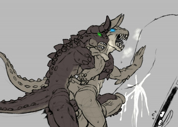 animal_genitalia animal_penis anthro anthro_on_anthro anthro_penetrated anthro_penetrating anthro_penetrating_anthro balls big_penis bodily_fluids cum cum_while_penetrated duo genital_fluids genitals intraspecies male male/male male_penetrated male_penetrating male_penetrating_male nude penetration penis sex tail teeth damageisreally fallout microsoft deathclaw lizard monster reptile scalie 2021