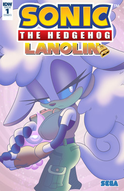 anthro big_breasts bottomwear bra breasts cargo_pants clothing cowbell erect_nipples eyelashes female fingerless_gloves fluffy fluffy_tail gloves handwear huge_breasts logo nipple_outline nipples pants shirt solo sports_bra tail tank_top thick_thighs topwear underwear mobian_monster idw_publishing sega sonic_the_hedgehog_(comics) sonic_the_hedgehog_(idw) sonic_the_hedgehog_(series) lanolin_the_sheep_(sonic) alien bovid caprine mammal sheep wisp_(sonic) absurd_res cover cover_art cover_page hi_res