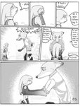 anthro bodily_fluids canid canine clothed clothing comic crying dialogue disney duo english_text female fox fur greyscale hi_res judy_hopps lagomorph leporid male mammal monochrome nick_wilde police police_uniform rabbit red_fox scut_tail short_tail tail tears text the_gory_saint true_fox uniform zootopia