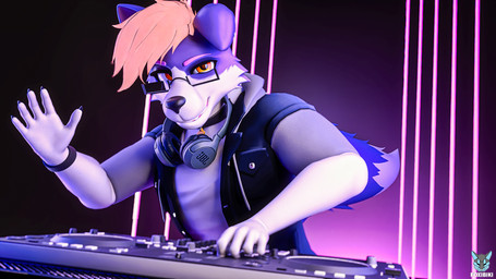 anthro clothed clothing disc_jockey dj_set dj_table electronics eyewear glasses hair headphones looking_at_viewer male music record shirt simple_background smile solo tail topwear foxibiki morethreedee_(modeler) dean_(drako1997) border_collie canid canine canis collie domestic_dog herding_dog mammal pastoral_dog sheepdog 16:9 3d_(artwork) blender_(artwork) blender_cycles_(artwork) digital_media_(artwork) hi_res widescreen