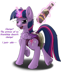 alcohol beverage bodily_fluids bubble cider clothed clothing cutie_mark diaper drunk drunk_bubble female feral fur furgonomic_diaper furgonomics genital_fluids horn looking_at_viewer looking_back looking_back_at_viewer magic magic_user mane markings purple_body purple_eyes purple_fur purple_mane purple_tail purple_wings quadruped rear_view soiled_diaper solo striped_mane striped_markings striped_tail stripes substance_intoxication tail tail_markings talking_to_viewer telekinesis text unclean_diaper urine used_diaper wearing_diaper wet_diaper wings playful_wings friendship_is_magic hasbro my_little_pony mythology twilight_sparkle_(mlp) equid equine mammal mythological_creature mythological_equine winged_unicorn 2021 absurd_res digital_drawing_(artwork) digital_media_(artwork) english_text hi_res