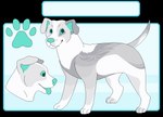 ambiguous_gender blue_background button_ears digitigrade feral floppy_ears footprint fur green_eyes grey_body grey_fur looking_at_viewer open_mouth pawprint paws raised_tail simple_background smile snout solo standing tail teal_inner_ear teal_nose teal_sclera teal_tongue tongue tongue_out white_body white_fur sebdoggo canid canine canis domestic_dog mammal pit_bull 2016 aliasing alpha_channel digital_drawing_(artwork) digital_media_(artwork) flat_colors microsoft_paint_(artwork) model_sheet