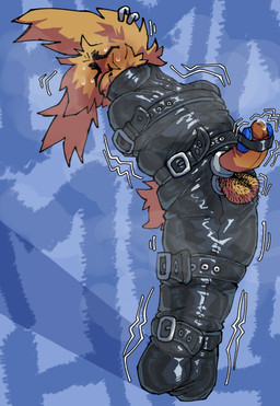 accessory anthro balls bdsm belt belt_buckle blush bodily_fluids body_hair bondage bound buckle clothing cock_ring ear_piercing ear_ring edging egg_vibrator erection eyes_closed flustered genital_fluids genitals glans glistening glistening_body glistening_clothing hairy_balls jewelry leaking_precum long_ears male penile penis penis_accessory penis_jewelry piercing precum restrained ring_piercing sex_toy simple_background sleepsack small_tail solo sweat tail throbbing throbbing_penis twitching vibrator vibrator_on_penis a_guy_somewhere guy_(a_guy_somewhere) lagomorph leporid mammal rabbit hi_res