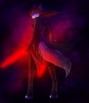 anthro blue_eyes breasts brown_hair clothed clothing feet female fingers hair smile solo toes neotheta canid canine fox mammal 2013 digital_media_(artwork) hi_res