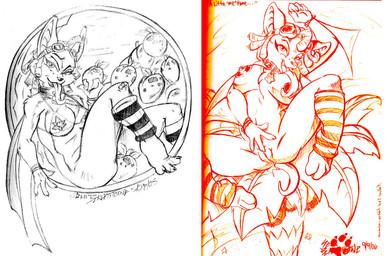 anthro bikini clothed clothing collar dreadlocks eyewear female food footwear fruit goggles leg_warmers legwear long_tongue masturbation nude plant skimpy socks solo swimwear toeless_footwear toeless_socks tongue tree two-piece_swimsuit vaginal vaginal_masturbation wood 404 sean_blackthorne bat mammal black_and_white monochrome red_and_white sketch