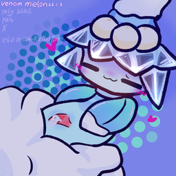 after_sex blue_body blush blush_lines bodily_fluids cum cum_in_vagina cum_inside eyes_closed female feral flower genital_fluids genitals heart_symbol plant sex simple_background solo spread_vulva spreading vulva venom_melon electronic_arts plants_vs._zombies popcap_games elemental_creature flora_fauna flower_creature missile_toe missile_toe_(pvz) 1:1 digital_media_(artwork) hi_res