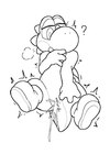 bodily_fluids breath clothing confusion ejaculation eyelashes facing_forward female feral footwear footwear_only genital_fluids masturbation mostly_nude pussy_ejaculation saddle shaking shoes shoes_only solo vaginal_fluids fizzy_izzy_(artist) mario_bros nintendo yoshi 2:3 hi_res monochrome