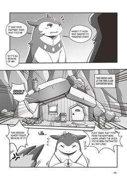 anthro badge blush building cave chest_tuft claws dialogue finger_claws grey_background house jewelry male necklace plant shaking simple_background slightly_chubby slightly_chubby_male speech_bubble text tree tremble_spikes trembling tuft risenpaw nintendo pokemon generation_2_pokemon generation_3_pokemon generation_8_pokemon hisuian_form hisuian_typhlosion pokemon_(species) regional_form_(pokemon) typhlosion zangoose absurd_res comic english_text greyscale hi_res monochrome
