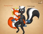 2018 5:4 absurd_res after_transformation anthro big_breasts blonde_hair breast_play breasts canid canine clothed clothed/nude clothed_female clothing crossgender duo english_text feeling_up_self female fox gender_transformation hair hi_res holding_hip lightluxcollie mammal mephitid mtf_crossgender mtf_transformation nude nurse orion_(incinermyn) red_fox sitting skunk small_waist smile text touching_own_crotch trans_(lore) trans_woman_(lore) transformation trixie_(incinermyn) true_fox url white_hair wide_hips