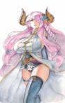 big_breasts breasts clothing female horn not_furry panties solo underwear eu03 cygames granblue_fantasy narmaya draph horned_humanoid humanoid hi_res