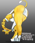 ambiguous_fluids anthro ass_up bent_arm bent_over big_butt biped blush breasts butt clothing dress female footwear hand_on_leg hand_on_own_leg hand_on_own_shin hand_on_shin heart_eyes heart_symbol high_heels holding_leg holding_shin horn leaning_on_self ossicone shoes solo tail tail_tuft text text_with_heart tuft white_clothing white_dress yellow_body snk_(artist) kung_fu_cat mascara_(kung_fu_cat) giraffe giraffid mammal hi_res japanese_text translation_request