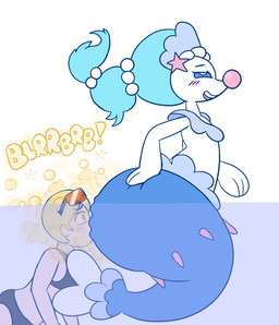 ambiguous_focus ambiguous_gender anthro anthro_focus big_butt bikini black_bikini black_clothing black_swimwear blonde_hair blue_body blue_hair blue_sclera blush blush_stickers bottom_heavy butt clothing dominant dominant_ambiguous dominant_anthro duo eye_roll eyewear eyewear_on_head fart fart_bubbles fart_cloud fart_fetish farting_in_mouth farting_underwater female female/ambiguous fish_tail hair hand_on_butt hand_on_own_butt huge_butt interspecies light_body light_skin multicolored_body onomatopoeia open_mouth open_smile partially_submerged pink_nose pokephilia relieved shocked short_hair side_view simple_background smile sound_effects split_form submissive submissive_female submissive_human sunglasses sunglasses_on_head swimwear text toony two-piece_swimsuit two_tone_body underwater water wearing_sunglasses white_background white_body wide_eyed yellow_fart_cloud drawful-s nintendo pokemon swimmer_(pokemon) aquatic generation_7_pokemon human mammal merfolk pokemon_(species) primarina 2019 digital_drawing_(artwork) digital_media_(artwork) hi_res