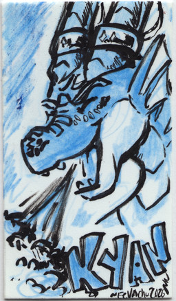 anthro badge breath_powers elemental_manipulation fin fire fire_breathing fire_manipulation horn horn_jewelry jewelry male solo eevachu blizzard_entertainment european_mythology mythology warcraft kyanathal dracthyr dragon mythological_creature mythological_scalie scalie western_dragon hi_res