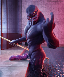 beckoning erection genitals gesture looking_at_viewer male nude partially_submerged penis solo swimming_pool water stormrider halo_(series) microsoft xbox_game_studios garrot alien sangheili 3d_(artwork) 5:6 absurd_res blender_(artwork) digital_media_(artwork) hi_res