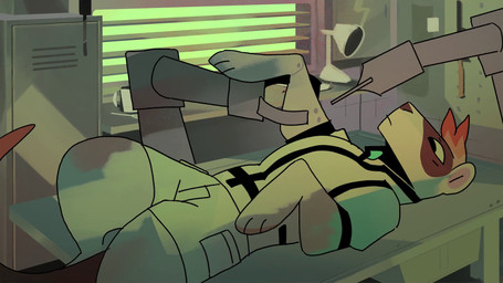 anthro cybernetics machine male solo ricebatt hunter_(ziggy) cyborg domestic_ferret mammal mustelid musteline true_musteline weasel 16:9 2d_animation animated hi_res no_sound short_playtime video widescreen