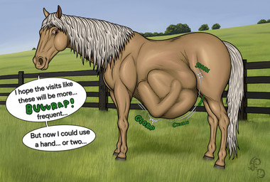 after_vore belly big_belly brown_body brown_ears brown_legs fence feral feral_pred grass hair horse_tail human_prey male male_pred plant rumbling_stomach speech_bubble tail text tree vore white_hair white_tail dragonczech equid equine horse human mammal 2025 english_text hi_res