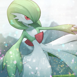 3_fingers ambiguous_gender ambiguous_humanoid chest_spike fingers glistening glistening_eyes grass green_body green_hair hair mountain multicolored_body not_furry outside plant pseudo_clothing pupils red_eyes short_hair sky solo sparkles spikes spikes_(anatomy) two_tone_body white_body spicyichizo nintendo pokemon gardevoir generation_3_pokemon humanoid pokemon_(species) 1:1 2026 absurd_res hi_res shaded
