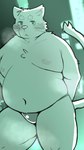 anthro belly big_belly blush clothing kemono male moobs navel nipples overweight overweight_male solo underwear menmen_kesinn domestic_cat felid feline felis mammal 2022 9:16 hi_res