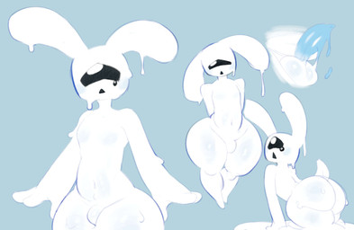 1_eye balls big_butt blue_background bodily_fluids butt cum femboy genital_fluids genitals huge_butt male nude penis rear_view shortstack shortstack_male simple_background small_penis solo tapering_penis thick_thighs wide_hips unknown_artist cum_creature cyclops lagomorph leporid mammal rabbit absurd_res hi_res source_request