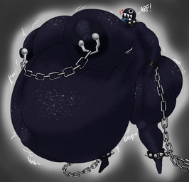belly big_belly big_breasts big_navel big_outie_navel breasts butt chain collar female huge_belly huge_breasts hyper hyper_belly hyper_breasts hyper_pregnancy navel nipple_chain nipple_piercing nipples outie_navel piercing pregnant solo spiked_collar spikes smuggerssmuggs mario_bros nintendo gigi_(thecoatl034) chain_chomp absurd_res hi_res