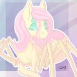 4_eyes 8_legs cutie_mark eyes_closed eyeshadow female makeup multi_eye multi_leg multi_limb solo couchcrusader friendship_is_magic hasbro my_little_pony fluttershy_(mlp) arachnid arachnid_taur arthropod arthropod_taur spider spider_taur spiderpony taur 1:1 2015