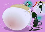 air_puff air_pump beak beak_open belly big_belly black_beak black_text blush body_blush butt green_text hairy_tail hand_on_belly hose hose_in_butt hose_inflation huge_belly hyper hyper_belly hypnosis imminent_popping implied_popping inflation inflation_fetish looking_pleasured mind_control motion_lines onomatopoeia open_mouth pink_background scientific_instrument shadow simple_background sound_effects text thermometer twitter_handle peashooter_(artist) mr._puff_(peashooter) avian 2021 hi_res