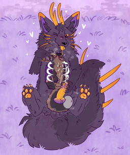 animal_genitalia animal_penis balls bodily_fluids bone canine_genitalia canine_penis cum cum_on_another cum_on_belly cum_on_body dipstick_tail duo erection feral fur genital_fluids genitals hair knot lying male markings masturbation multicolored_penis nude on_back open_mouth pawpads paws penis rib_cage size_difference skeleton tail tail_markings tongue tongue_out pariahpuppy mythology hou_(fabulous_beasts) korwin dragon kirin mythological_creature mythological_scalie pixiu scalie undead hi_res