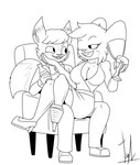 age_difference alcohol anthro beverage clothing dress duo female furniture male older_female romantic romantic_couple sofa wine lechugansfw beatrice_(lechugansfw) ian_(lechugansfw) mammal mouse murid murine rodent sciurid tree_squirrel black_and_white hi_res line_art monochrome