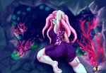 anthro blue_eyes cave clothing feet female hand_behind_head latex latex_clothing latex_skinsuit looking_at_viewer markings multicolored_body pink_body pink_eyes raised_arm rubber_clothing sea skinsuit solo tentacles thick_thighs tight_clothing tropical underwater water white_body unknown_artist nextli_(nextli) animal_humanoid anthozoan blue-ringed_octopus cephalopod cephalopod_humanoid cnidarian coleoid coral humanoid marine marine_humanoid mollusk mollusk_humanoid octopodiform octopus octopus_humanoid