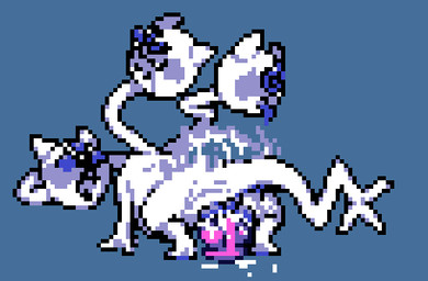 ahegao anus blue_anus blue_eyes blue_vulva bodily_fluids butt butt_squish dildo dizzy_eyes drooling eye_roll female feral genital_fluids genitals horn knot knotted_dildo long_neck long_tail looking_back looking_pleasured masturbation narrowed_eyes open_mouth pawpads riding_dildo saliva sex_toy slightly_chubby slightly_chubby_female slightly_chubby_feral solo squish tail tail_tuft tongue tongue_out tuft unusual_anatomy unusual_genitalia unusual_vulva vaginal_fluids vulva white_body miner_mate_coffee deltarune european_mythology greek_mythology mythology undertale_(series) clover_(deltarune) darkner hydra