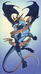 banner blue_body feral horn membrane_(anatomy) membranous_wings quadruped tail wings zelaphas mythology teryx teryx_commodore dragon fish marine mythological_creature mythological_scalie rain_dragon salmon salmonid_(fish) scalie hi_res