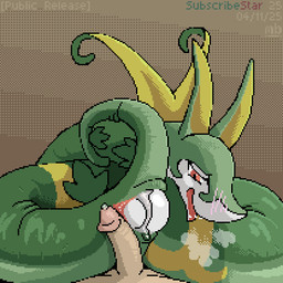 animal_genitalia bestiality bodily_fluids cloaca cloaca_juice cloacal duo egg erection female feral genital_fluids genitals interspecies larger_female larger_feral male male/female oviposition penis pokephilia precum size_difference mustard_(welcometothevoid) nintendo pokemon generation_5_pokemon pokemon_(species) reptile scalie serperior snake 1:1 digital_media_(artwork) pixel_(artwork)