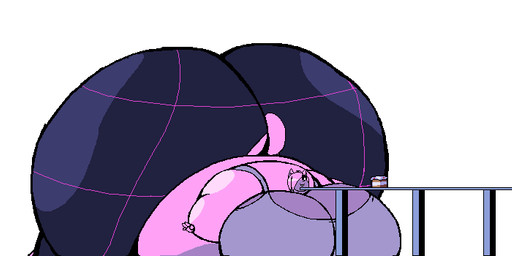 anthro belly belly_expansion big_belly big_breasts big_butt big_tail black_bottomwear black_clothing black_mouth black_pants black_sclera black_yoga_pants bottomwear bra breast_expansion breasts buckteeth butt butt_expansion cake clothing conveyor_belt dessert eating eating_cake eating_food expansion eyelashes female food grey_body grey_bra grey_clothing grey_inner_ear grey_sports_bra grey_underwear hair huge_belly huge_breasts huge_butt hyper hyper_belly hyper_breasts hyper_butt lying morbidly_obese morbidly_obese_anthro morbidly_obese_female multicolored_body obese obese_anthro obese_female on_front open_mouth open_smile overweight overweight_anthro overweight_female pants pink_body pink_ears pink_hair pink_tail rapid_weight_gain smile solo sports_bra tail teeth three-quarter_view tight_clothing two_tone_body underwear weight_gain white_eyes yoga_pants testthehuman susie_(reathe) mammal rodent sciurid tree_squirrel 2026 2d_animation animated cel_shading colored digital_media_(artwork) shaded