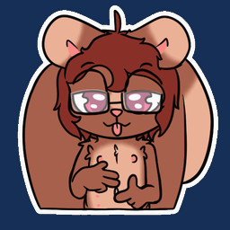 andromorph anthro eyebrows eyewear eyewear_only glasses glasses_only intersex male multi_nipple nipples nude raised_eyebrow solo telegram_sticker tongue tongue_out wearing_glasses young bunnyqueen miles_(bunnyqueen) mammal rodent sciurid tree_squirrel 1:1 2_frame_animation animated sign_language