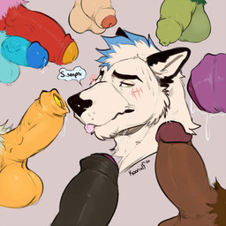 anthro balls black_foreskin black_penis blep blue_balls blue_body blue_foreskin blue_fur blue_glans blue_penis blush bodily_fluids brown_balls brown_body brown_fur brown_penis circumcised dialogue disembodied_head disembodied_penis erection flaccid fluffy foreskin fur genital_fluids genitals glans green_balls green_body green_foreskin green_fur green_penis group group_sex hair half-erect humanoid_genitalia humanoid_penis imminent_orgasm leaking long_foreskin male male/male narrowed_eyes partially_retracted_foreskin penis penis_everywhere pink_body pink_fur pink_glans precum pubes purple_foreskin purple_glans purple_penis red_foreskin red_glans red_penis retracted_foreskin seductive sex simple_background solo_focus tan_balls tan_foreskin tan_penis text tight_foreskin tongue tongue_out unretracted_foreskin vein veiny_penis white_body white_fur white_penis yellow_balls yellow_foreskin yellow_glans yellow_penis koorivlf fraye canid canine canis mammal wolf 1:1 2020 dated digital_media_(artwork) english_text signature