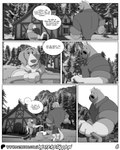 love male male/male muscular romantic text misterstallion beagle canid canine canis domestic_dog equid equine horse hunting_dog mammal scent_hound 4:5 comic english_text hi_res monochrome