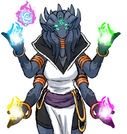4_arms 4_eyes female glowing glowing_eyes multi_arm multi_eye multi_limb solo superpowers zimakum alien guardian_(takumari) humanoid colored_sketch hi_res sketch