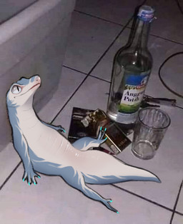 claws feral male meme_pose pupils slit_pupils solo sprawling_gait tail naughty_derg ivory_(naughty_derg) gecko lizard reptile scalie digital_media_(artwork) meme