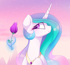 best_princess blush feathers female feral flower fur gold_(metal) hair heart_symbol horn jewelry multicolored_hair multicolored_tail necklace plant purple_eyes royalty smile solo sparkles tail white_body white_feathers white_fur wings magnaluna friendship_is_magic hasbro my_little_pony mythology princess_celestia_(mlp) equid equine mammal mythological_creature mythological_equine winged_unicorn 2016 hi_res source_request unavailable_at_source