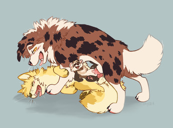 4_toes 8_nipples abdominal_bulge anal anal_penetration animal_genitalia animal_penis animal_vulva balls belly_nipples black_claws blush blush_lines bodily_fluids brown_body brown_claws brown_fur brown_mane brown_nose brown_pawpads canine_genitalia canine_penis canine_teeth claws colored_outline cum cum_inside double_penetration drooling emanata erection eyes_closed feet female female_penetrated feral feral_on_feral feral_penetrated feral_penetrating feral_penetrating_feral fur genital_fluids genitals glowing glowing_eyes grey_background group group_sex head_tuft huge_penetration inner_ear_fluff interspecies knot knotted_penis leg_grab looking_at_another looking_at_partner looking_pleasured male male/female male/male male_penetrating male_penetrating_female mane markings mottled mottled_nose multi_nipple multicolored_body multicolored_fur multicolored_tail neck_tuft nipples orgasm_face pawpads penetration penile penile_penetration penis penis_in_ass penis_in_vagina pink_pawpads pink_tongue saliva saliva_string sandwich_position sex shadow sheath simple_background size_difference smaller_penetrated spots spotted_body spotted_fur sweat tail tan_balls tan_body tan_fur tan_inner_ear_fluff tan_sheath tears tears_of_pleasure teeth threesome toes tongue tongue_out trio tuft vaginal vaginal_penetration whisker_spots whiskers white_body white_fur white_sheath white_tail yellow_body yellow_fur kryotea nintendo pokemon spacks canid canine canis coyote domestic_ferret generation_7_pokemon lycanroc mammal mustelid musteline pokemon_(species) true_musteline weasel hi_res signature nonbinary_(lore)