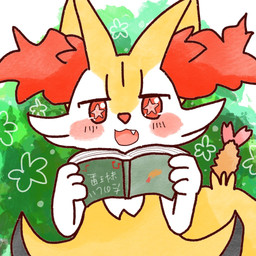 ambiguous_anthro ambiguous_gender anthro biped blush blush_stickers book cute_fangs fangs food front_view holding_book holding_object looking_at_viewer object_in_tail open_:3 open_mouth open_smile shrimp_(food) smile solo standing star_eyes tail teeth text upside_down_book annyui0611 nintendo pokemon braixen canid generation_6_pokemon mammal pokemon_(species) 1:1 2022 digital_drawing_(artwork) digital_media_(artwork) half-length_portrait japanese_description japanese_text portrait translated translated_description