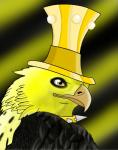 2016 accipitrid accipitriform ambiguous_gender animal_jam avian bird clothed clothing eagle hat headgear headwear hi_res rolcurtaj simple_background solo wildworks