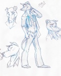 anthro belt cigarette clothing khakis licking licking_lips licking_own_lips male necktie self_lick shirt smoke smoking solo tail tongue tongue_out topwear dragondrawer shale_(hrrynrmn) canid canine canis domestic_dog greyhound hunting_dog mammal sighthound hi_res restricted_palette