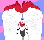 5_toes big_breasts black_clothing black_topwear blue_bottomwear blue_clothing blue_jeans blue_pants bottomwear breasts clothing denim denim_bottomwear denim_clothing feet female foot_focus fur hair humanoid_feet jeans looking_at_viewer pants plantigrade pokemorph red_eyes red_toe_claws red_toes soles solo toes topwear white_body white_feet white_fur white_hair 44vex nintendo pokemon absol generation_3_pokemon humanoid pokemon_(species) shiny_pokemon 2020 absurd_res digital_media_(artwork) flat_colors hi_res