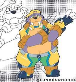anthro belt clothing eyewear glasses goggles goggles_around_neck hat headgear headwear male overweight slightly_chubby solo team_phoria_legacy lunacyphoria sega sonic_the_hedgehog_(series) rotor_the_walrus aquatic mammal pinniped walrus hi_res