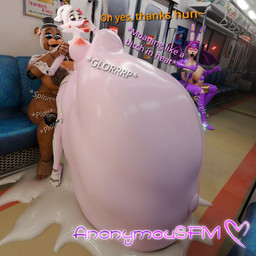 abdominal_bulge anthro balls belly big_balls big_belly big_breasts big_penis bodily_fluids breasts brown_body clothing crossgender cum cum_inflation cum_inside duo ejaculation erection excessive_cum excessive_genital_fluids female female_penetrated genital_fluids genitals gynomorph hair hat headgear headwear huge_balls huge_belly huge_penis humanoid_genitalia humanoid_penis hyper hyper_belly inflation inside_train intersex intersex/female intersex_penetrating machine mtg_crossgender mti_crossgender nipples nude open_mouth penetration penile penile_penetration penis public public_transportation sex size_difference smile sound_effects text thick_thighs tongue train vaginal vaginal_penetration vehicle white_body yellow_eyes anonymousfm disembowell_(modeler) octal_(modeler) psychojohn2_(modeler) five_nights_at_freddy's five_nights_at_freddy's_2 scott_cawthon scottgames fan_character freddy_(fnaf) mangle_(fnaf) animatronic bear canid canine demon fox lagomorph leporid mammal rabbit robot 1:1 3d_(artwork) digital_media_(artwork) english_text hi_res