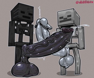 ball_size_difference balls balls_on_ground big_balls big_penis black_balls black_body black_bone black_penis bodily_fluids body_hair bone duo erection expressionless genital_fluids genital_raphe genitals glans glistening glistening_genitalia glistening_penis hairy_balls huge_balls huge_penis humanoid_genitalia humanoid_penis leaking_precum male male/male nude penile penis penis_size_difference penises_touching precum precum_on_penis presenting presenting_penis pubes raphe_(anatomy) rib_cage ribs saggy_balls scrotal_raphe simple_background skeleton square_(anatomy) square_head standing throbbing throbbing_penis vein veiny_penis white_balls white_body white_penis velvetdraw microsoft minecraft mojang xbox_game_studios animated_skeleton humanoid skeleton_(minecraft) undead wither_skeleton 2026 detailed digital_drawing_(artwork) digital_media_(artwork) hi_res