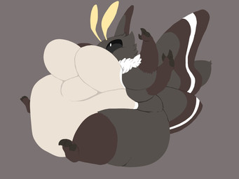 4_arms anthro belly big_belly big_breasts big_butt biped black_body black_fur breasts butt falling female female_anthro fur insect_wings multi_arm multi_limb non-mammal_breasts nude nude_anthro nude_female obese obese_anthro obese_female overweight overweight_anthro overweight_female simple_background sitting solo thick_thighs white_belly white_body white_fur wings yosioka_san jonasii arthropod insect lepidopteran moth 4:3