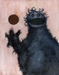 4_fingers black_eyes blue_body blue_fur cookie creepy fingers food fur looking_at_viewer male nightmare_fuel nude o_o open_mouth solo kevin_eslinger pbs sesame_street cookie_monster monster